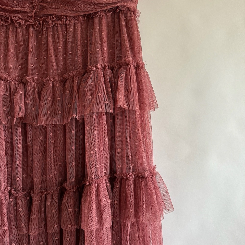 Ivy City Co Whimsical Dress 2X Mulberry Mauve Ethereal Romantic Soft Feminine - Picture 7 of 16